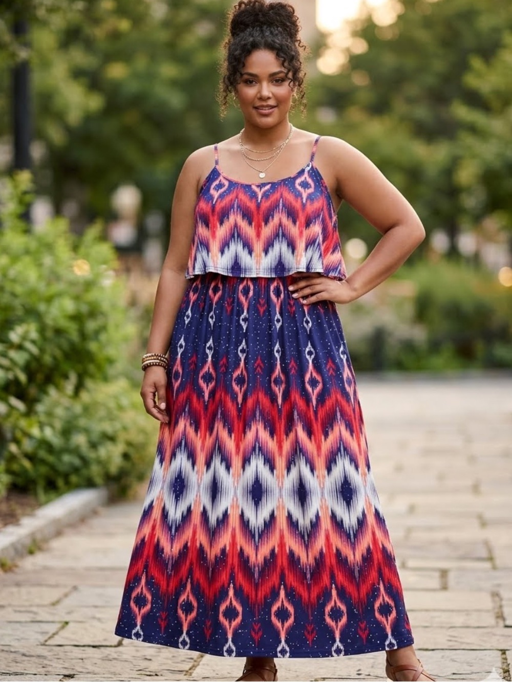 🆕LILY OF FIRMIANA- NWT Maxi Sun dress with cut out shoulders- Sz 4X